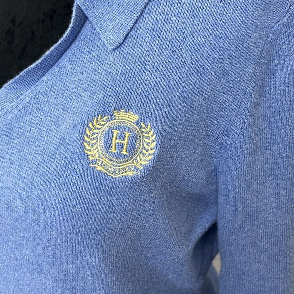 Tommy Hilfiger Sweater Women's Large‎ Stretch Pullover Collar Shirt Long Sleeve - Picture 4 of 8